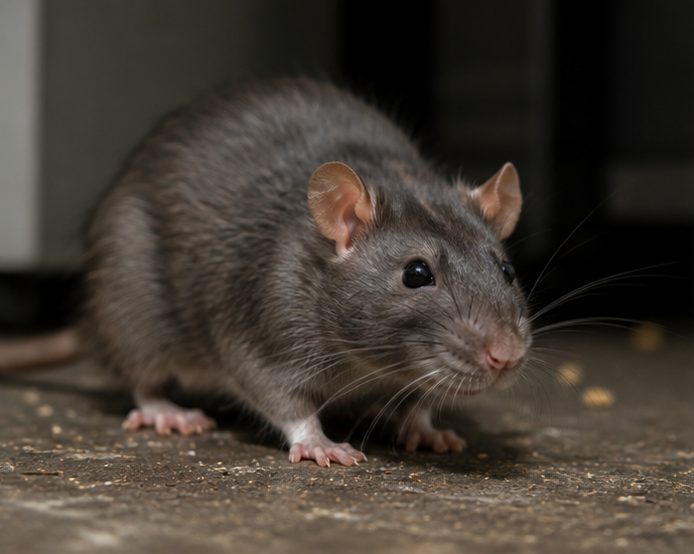 Brown rat activity and gnawing damage at a Cambridge property